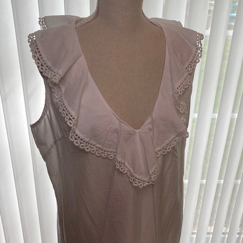 Crisp White Eyelet Bathing Suit Cover Up sz L